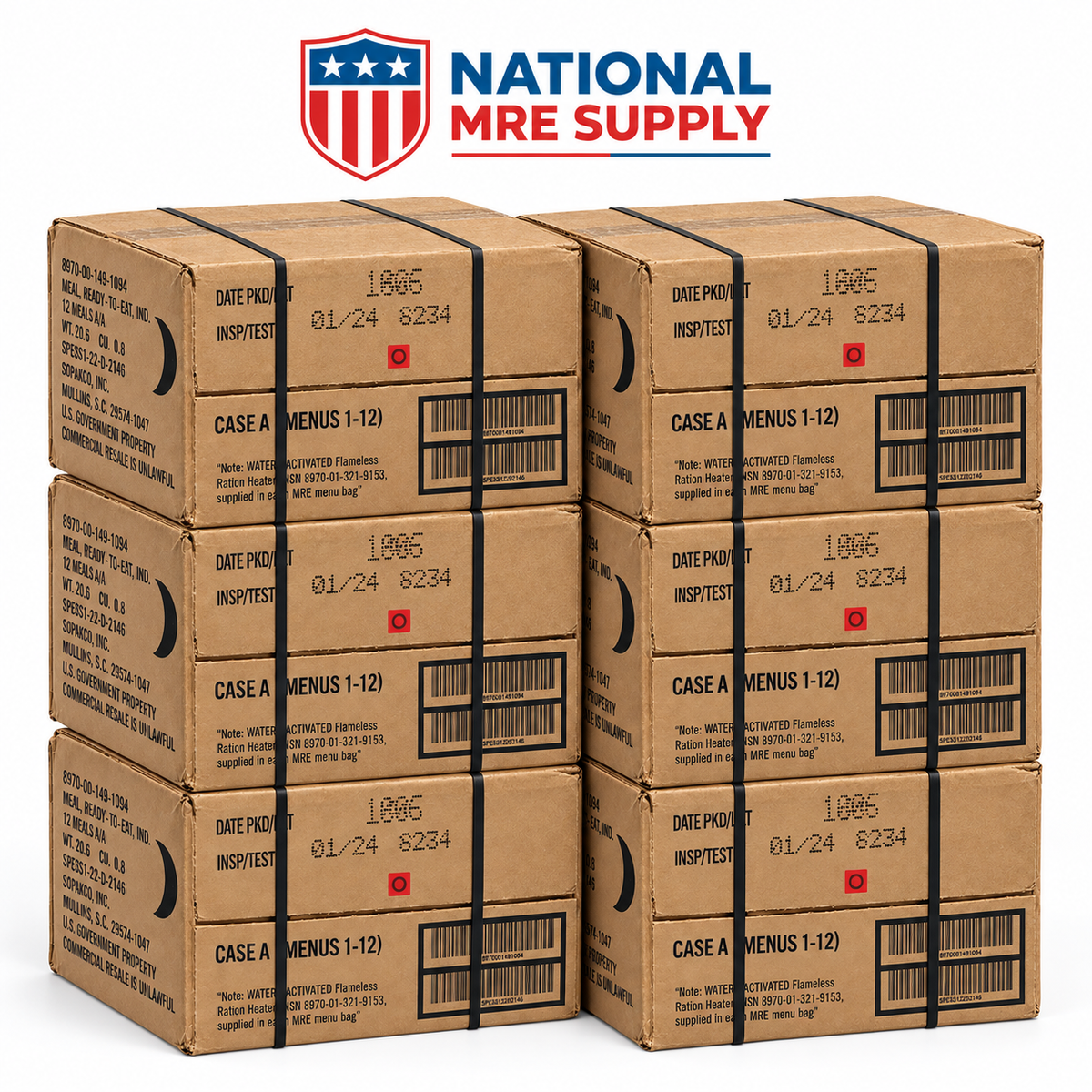 Military MREs — Singles, Cases, Bundles & Pallets