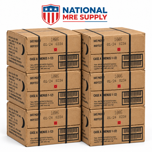 6 Case Military MRE Supply Bundle — 72 Ready-to-Eat Meals | National MRE Supply