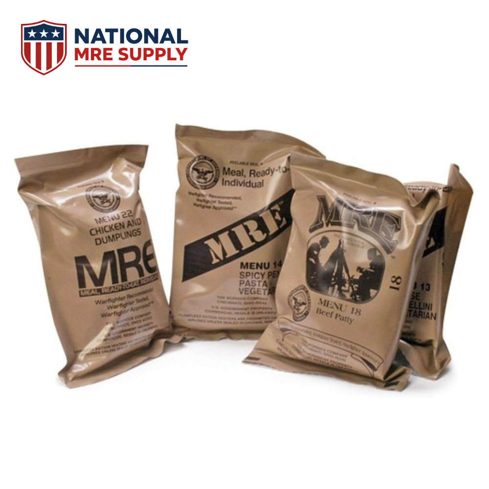 Military MRE 4-pack ready-to-eat emergency meals